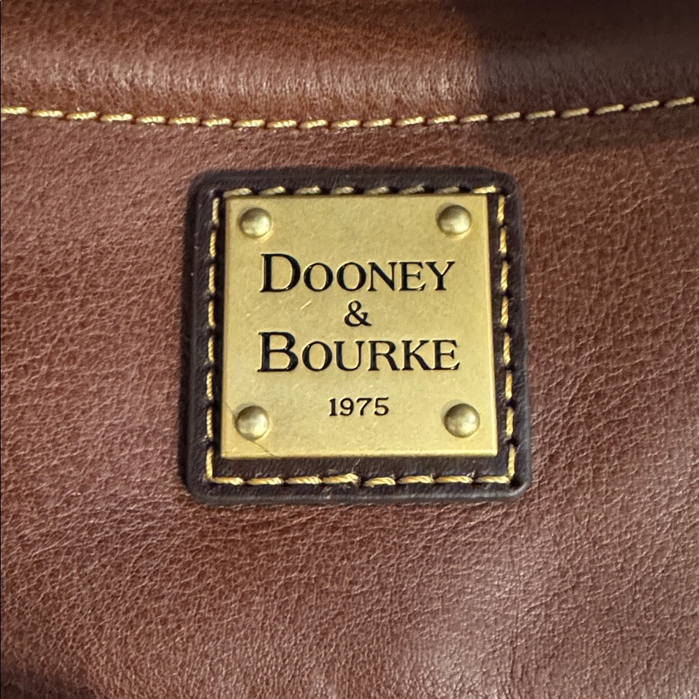 NWT Dooney & Bourke satchel in brown with dark brown accents - Picture 8 of 8